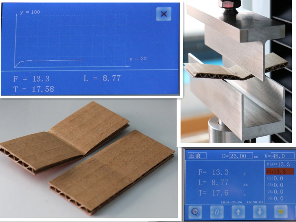瓦楞纸板压痕强度检测技术